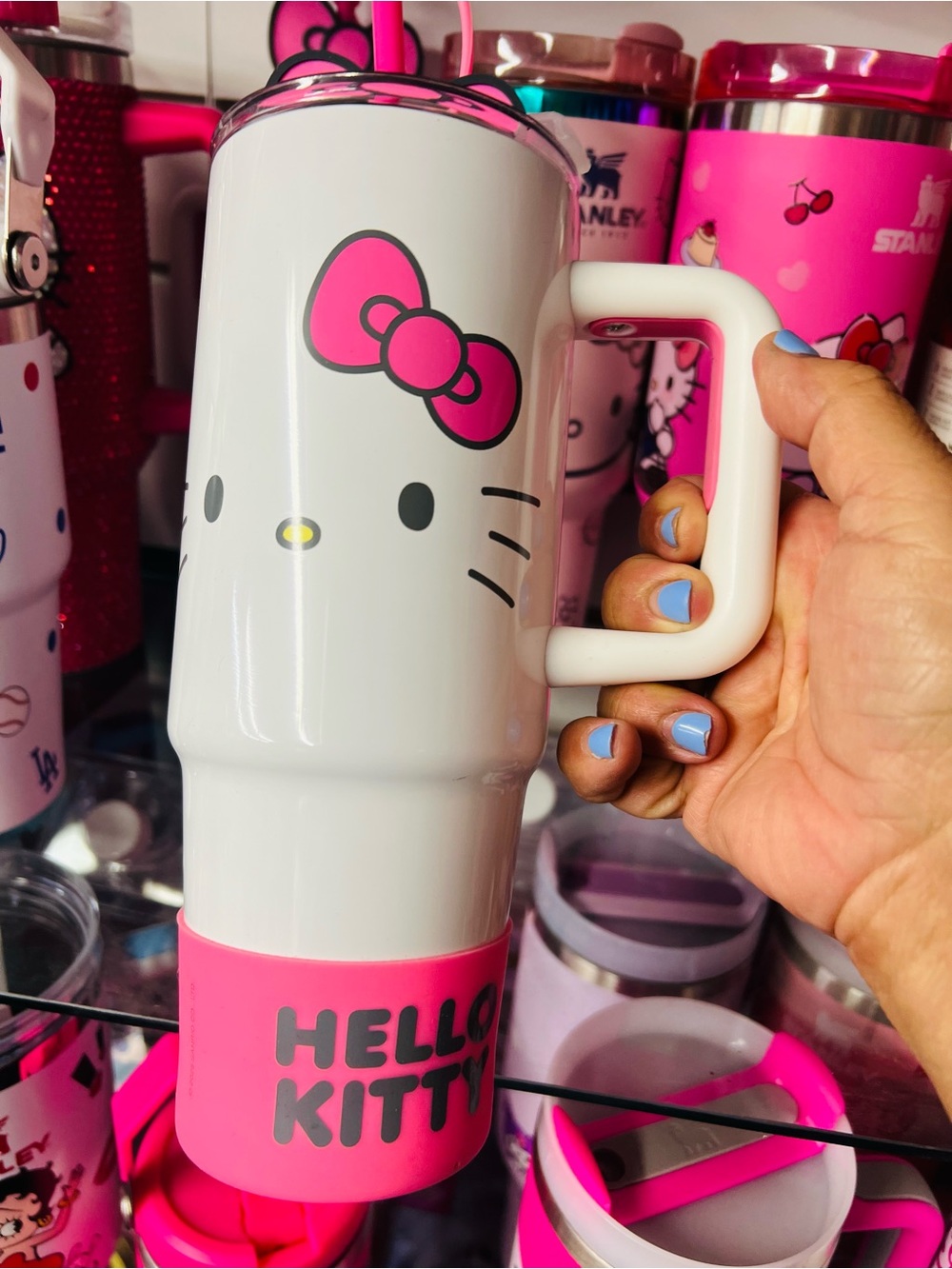 Hello Kitty White and Pink Insulated Travel Mug